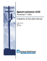 General DataComm SpectraComm 553 Installation & Operation Manua предпросмотр