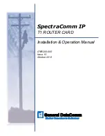 General DataComm SpectraComm IP T1 Installation & Operation Manual предпросмотр