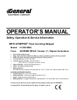 General Equipment RIP-R-STRIPPER FCS16GEN3 Operator'S Manual предпросмотр