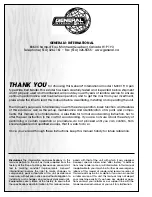 Preview for 2 page of General International 15-030 M1 Setup & Operation Manual