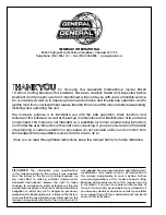 Предварительный просмотр 2 страницы General International 90-120 Setup & Operation Manual