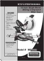 Preview for 1 page of General International MS3008 Setup & Operation Manual