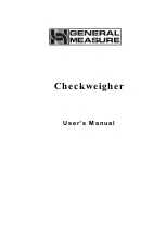 General Measure Checkweigher User Manual preview