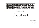 Preview for 1 page of General Measure GM7702 User Manual