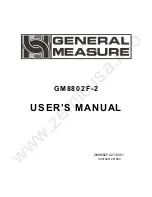 Preview for 1 page of General Measure GM8802F-2 User Manual