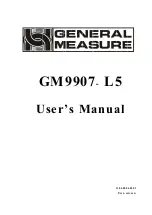 General Measure GM9907 Series User Manual preview