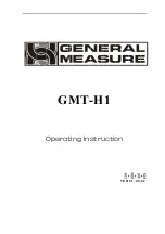 General Measure GMT-H1 Operating Instruction preview