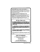 Preview for 4 page of General Mfg SAFTLITE GLOZONE 9032-7191 Warranty And Instruction Manual