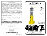 General Mfg SAFTLITE STUBBY II CORDLESS LED Warranty & Instruction Manual preview