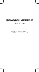 GENERAL MOBILE GM 20 Pro User Manual предпросмотр