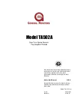 General Monitors TA502A Instruction Manual предпросмотр