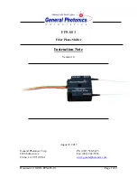 General Photonics FPS-003 Instruction Notes preview