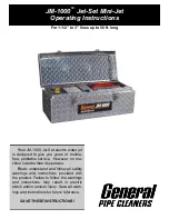 General Pipe Cleaners JM-1000 Operating Instructions Manual preview