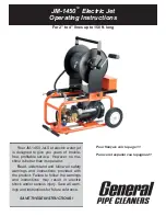 Preview for 2 page of General Pipe Cleaners JM-1450 Operating Instructions Manual