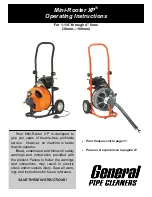 General Pipe Cleaners Mini-Rooter XP Operating Instructions Manual preview