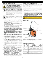 Preview for 4 page of General Pipe Cleaners Mini-Rooter Operating Instructions Manual