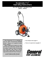 Preview for 1 page of General Pipe Cleaners Sewerooter T-3 Operating Instructions Manual