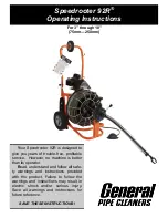 General Pipe Cleaners Speedrooter 92R Operating Instructions Manual preview
