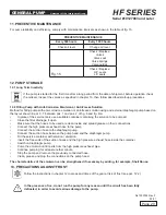 Preview for 20 page of General Pump HF Series Owner'S Manual