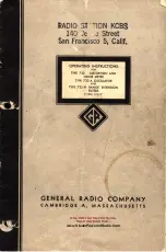 Предварительный просмотр 1 страницы GENERAL RADIO COMPANY 732-B Operating Instructions Manual