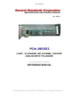 Preview for 1 page of General Standards Corporation PCIe-24DSI32 Reference Manual