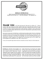 Preview for 2 page of General 10-030CF M1 Setup & Operation Manual