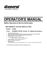 Предварительный просмотр 1 страницы General AIR-SCRUB-R AF500 Operator'S Manual