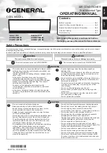 Preview for 1 page of General AOWG09JMCA Operating Manual