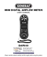 Preview for 1 page of General DAF800 User Manual