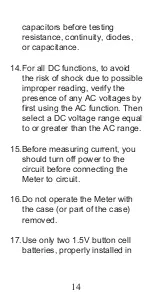 Preview for 14 page of General DMM333 User Manual