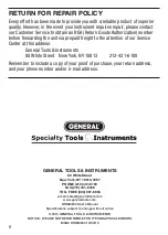 Preview for 8 page of General DSMM600 User Manual