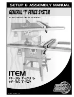 Preview for 1 page of General F-36 T-28 Setup & Assembly Manual