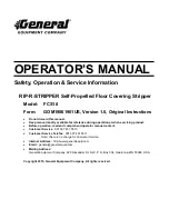 General FCS18 Operator'S Manual preview