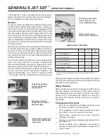 Preview for 7 page of General JET SET J-1450 Operator'S Manual