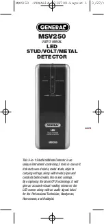 General MSV250 User Manual preview