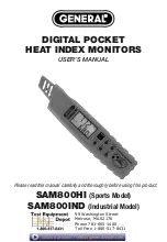 Предварительный просмотр 1 страницы General SAM800HI User Manual