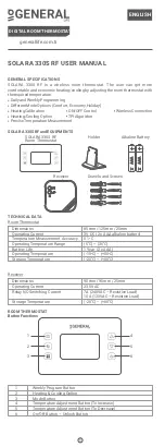 General SOLARA 330S RF User Manual preview