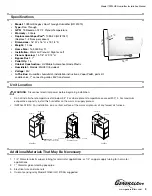 Preview for 3 page of GeneralAire 1099LHS Installation & Owner'S Manual