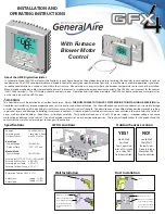 GeneralAire GF-3200 DMM Installation And Operating Instructions preview