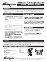 Предварительный просмотр 2 страницы GeneralAire PCO 2450 UVC Installation & Maintenance Instructions