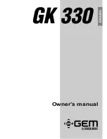 Предварительный просмотр 1 страницы Generalmusic GK 330 Owner'S Manual