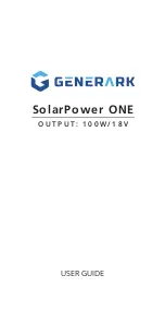 Предварительный просмотр 1 страницы Generark SolarPower ONE User Manual