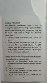 Предварительный просмотр 5 страницы Generic BT-H109 Instruction Manual