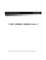 Genesis CCTV DVR-HSD6000 series User Manual preview