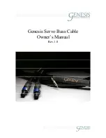 Genesis Cables Servo/Bass Owner'S Manual preview