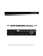 Genesis DVR-HSD4000 Series User Manual preview