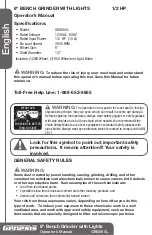 Preview for 2 page of Genesis GBG600L Operator'S Manual