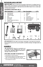 Preview for 8 page of Genesis GDP1005A Operator'S Manual