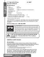 Preview for 2 page of Genesis GDP500 Operator'S Manual