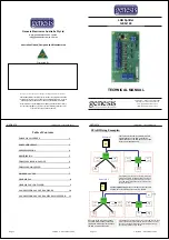 Preview for 1 page of Genesis GEN-129 Technical Manual